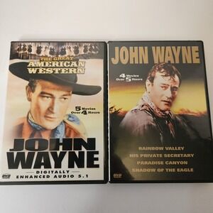 John Wayne 2 DVD Set 9 Movies The Great American Western Original ClassicB&W VTG